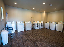 Sierra Ridge RV Park - Spacious Laundry with adjacent Bath House.